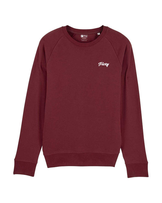 CHEST LOGO SWEATSHIRT BURGUNDY WHITE