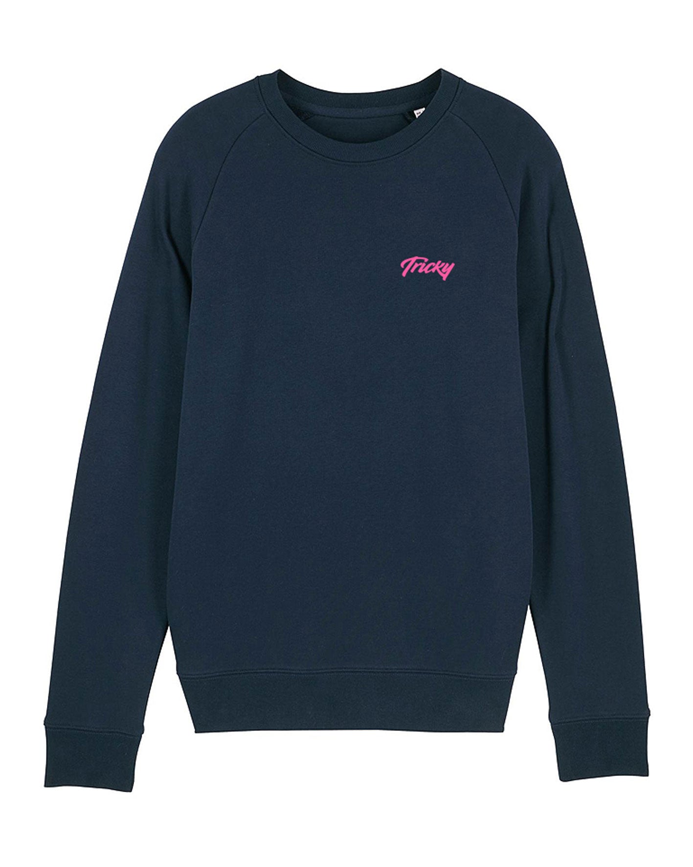 CHEST LOGO SWEATSHIRT NAVY FLURO PINK