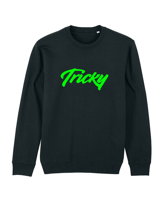 LARGE LOGO SWEATSHIRT BLACK FLURO GREEN