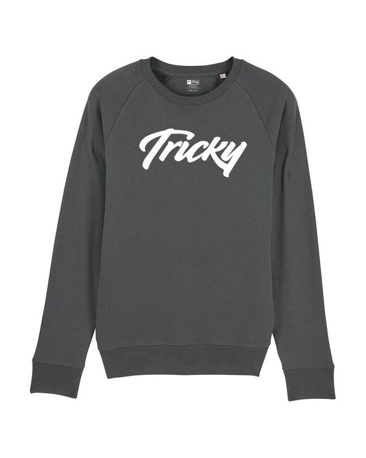 LARGE LOGO SWEATSHIRT ANTHRACITE WHITE