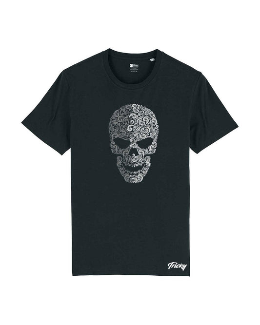 PAISLEY SKULL T SHIRT BLACK