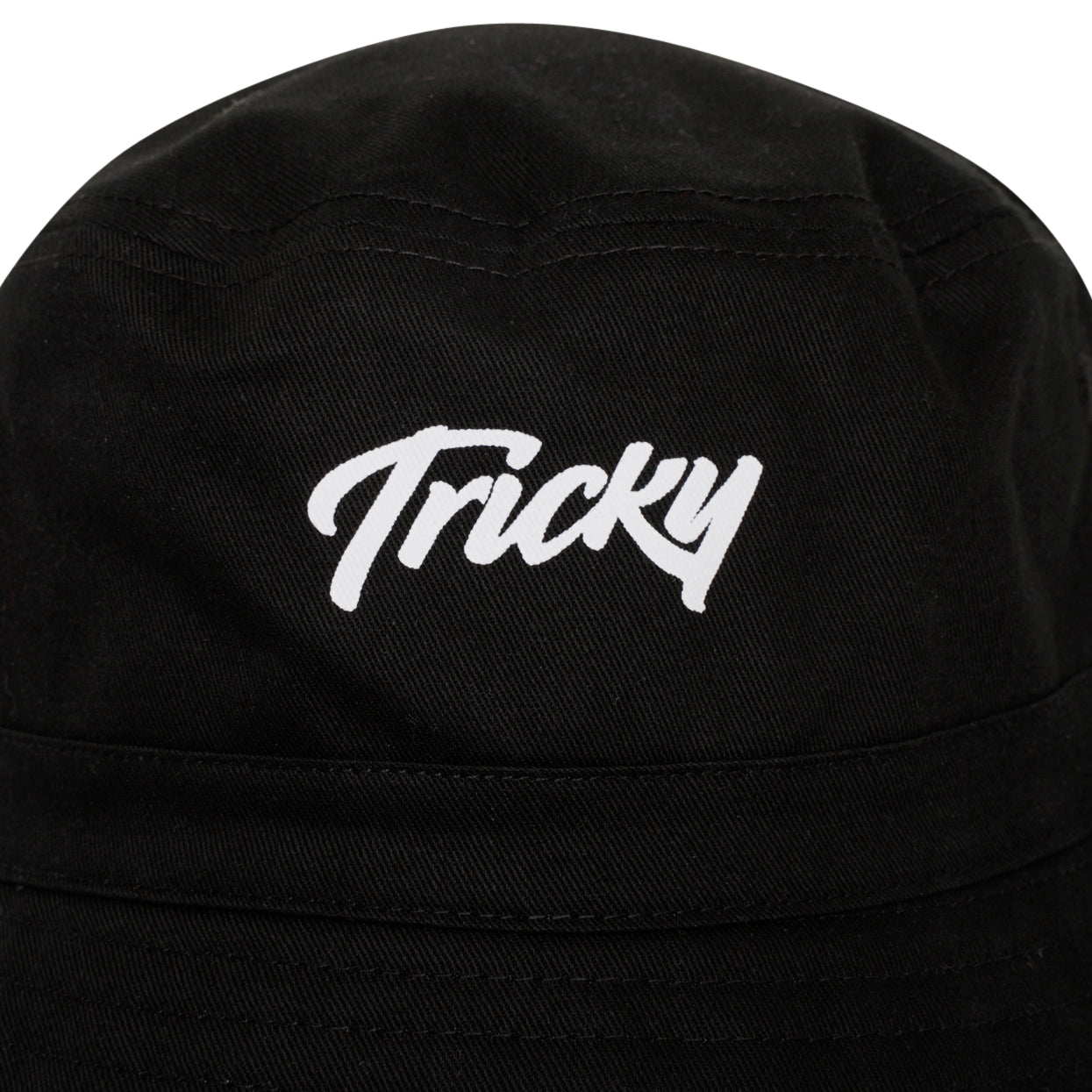 TRICKY SMALL LOGO BUCKET HAT BLACK