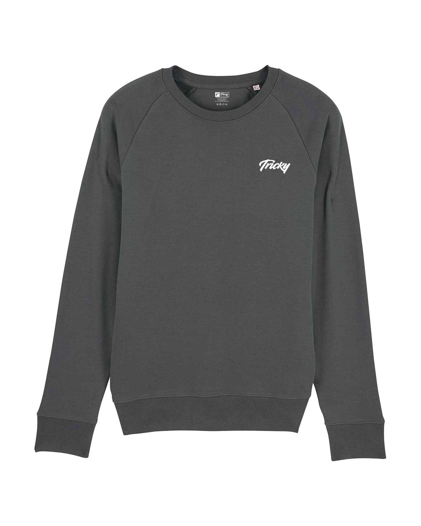 CHEST LOGO SWEATSHIRT ANTHRACITE WHITE