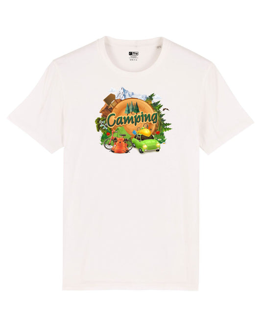 CAMPING T SHIRT VINTAGE WHITE