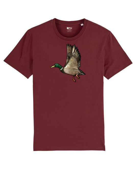 DUCK 2 T SHIRT BURGUNDY