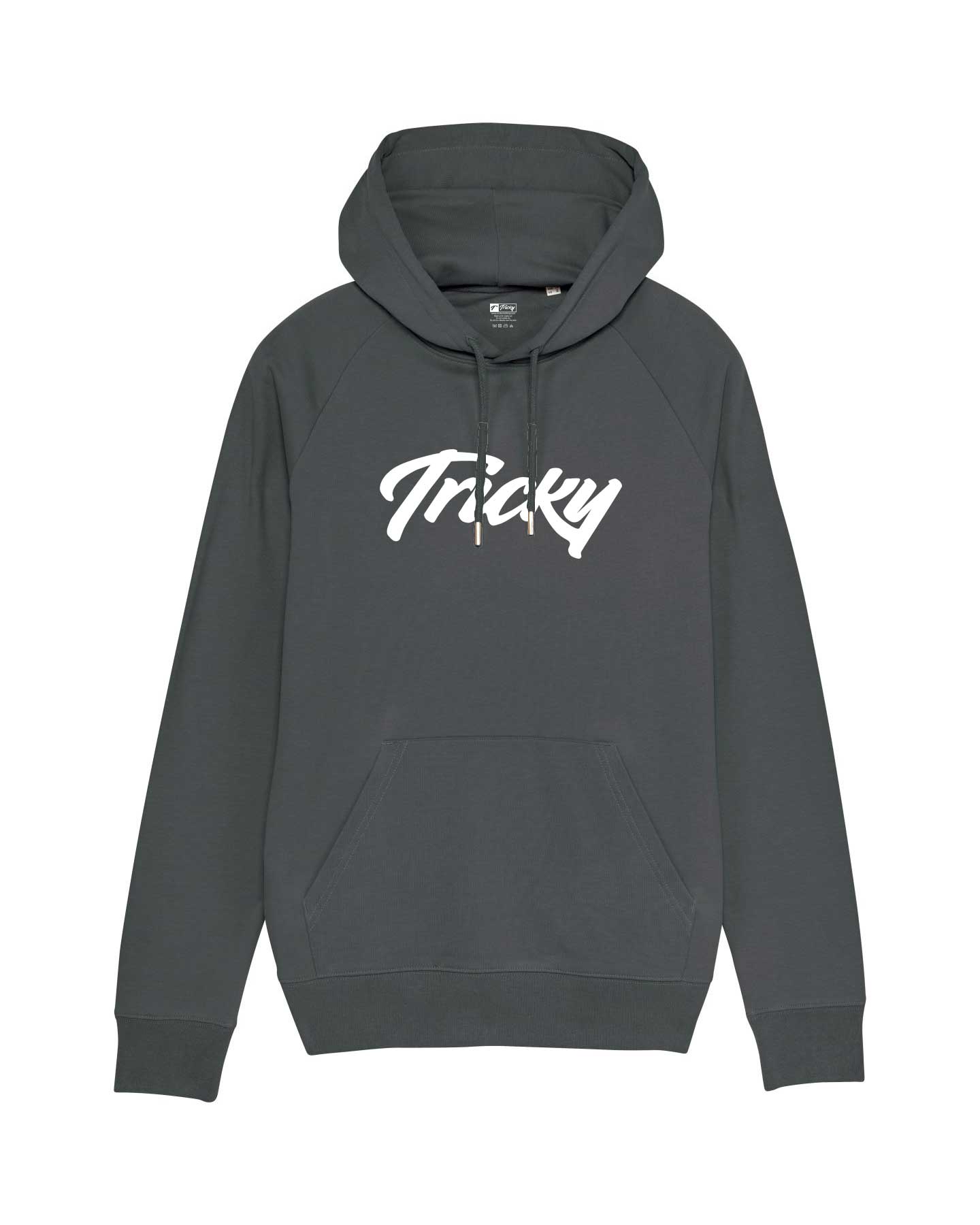 ORIGINAL LARGE LOGO HOODED TOP ANTHRACITE WHITE