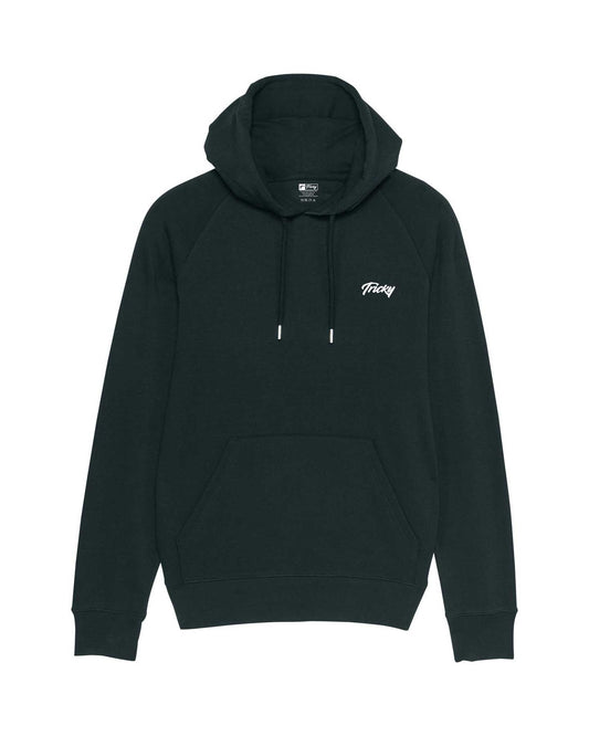 ORIGINAL CHEST LOGO HOODED TOP BLACK WHITE