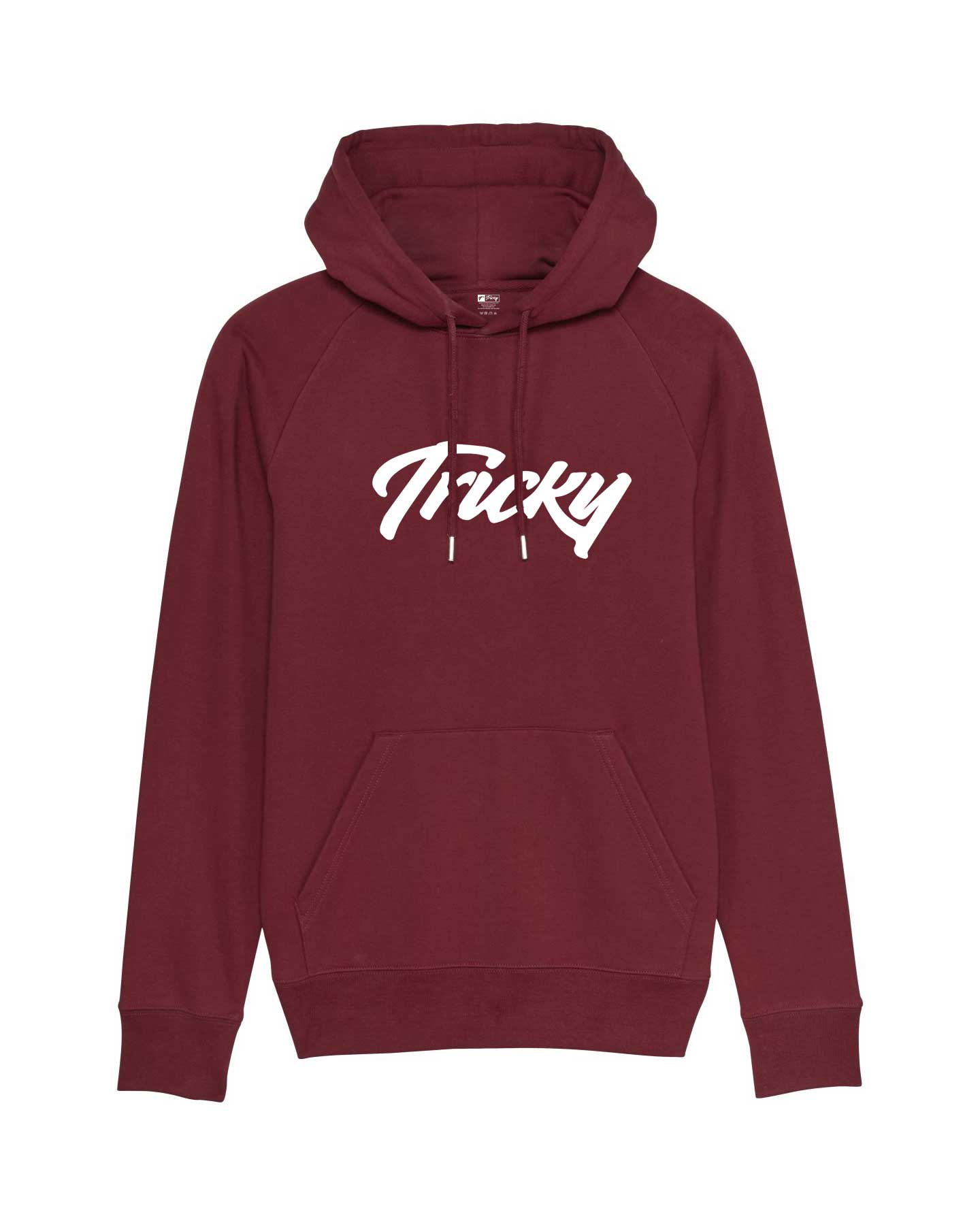 ORIGINAL LARGE LOGO HOODED TOP BURGUNDY WHITE