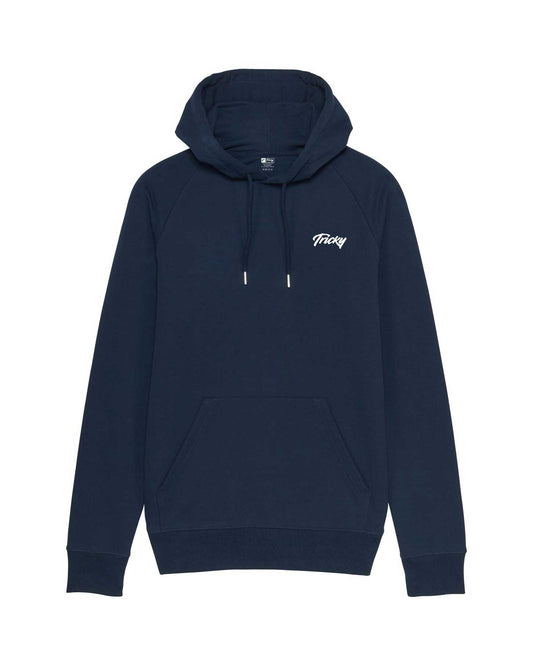 ORIGINAL CHEST LOGO HOODED TOP NAVY WHITE