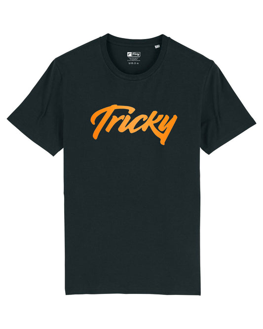 NEON LARGE LOGO T SHIRT BLACK ORANGE