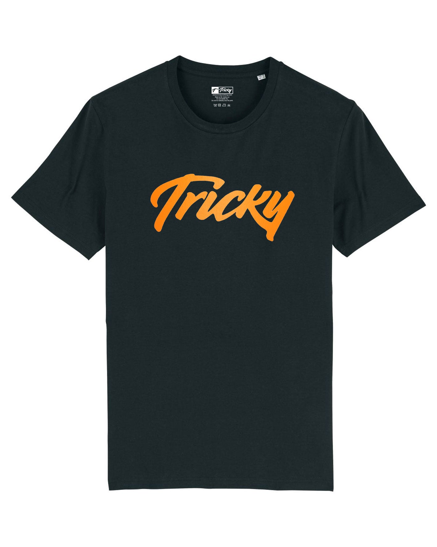 NEON LARGE LOGO T SHIRT BLACK ORANGE